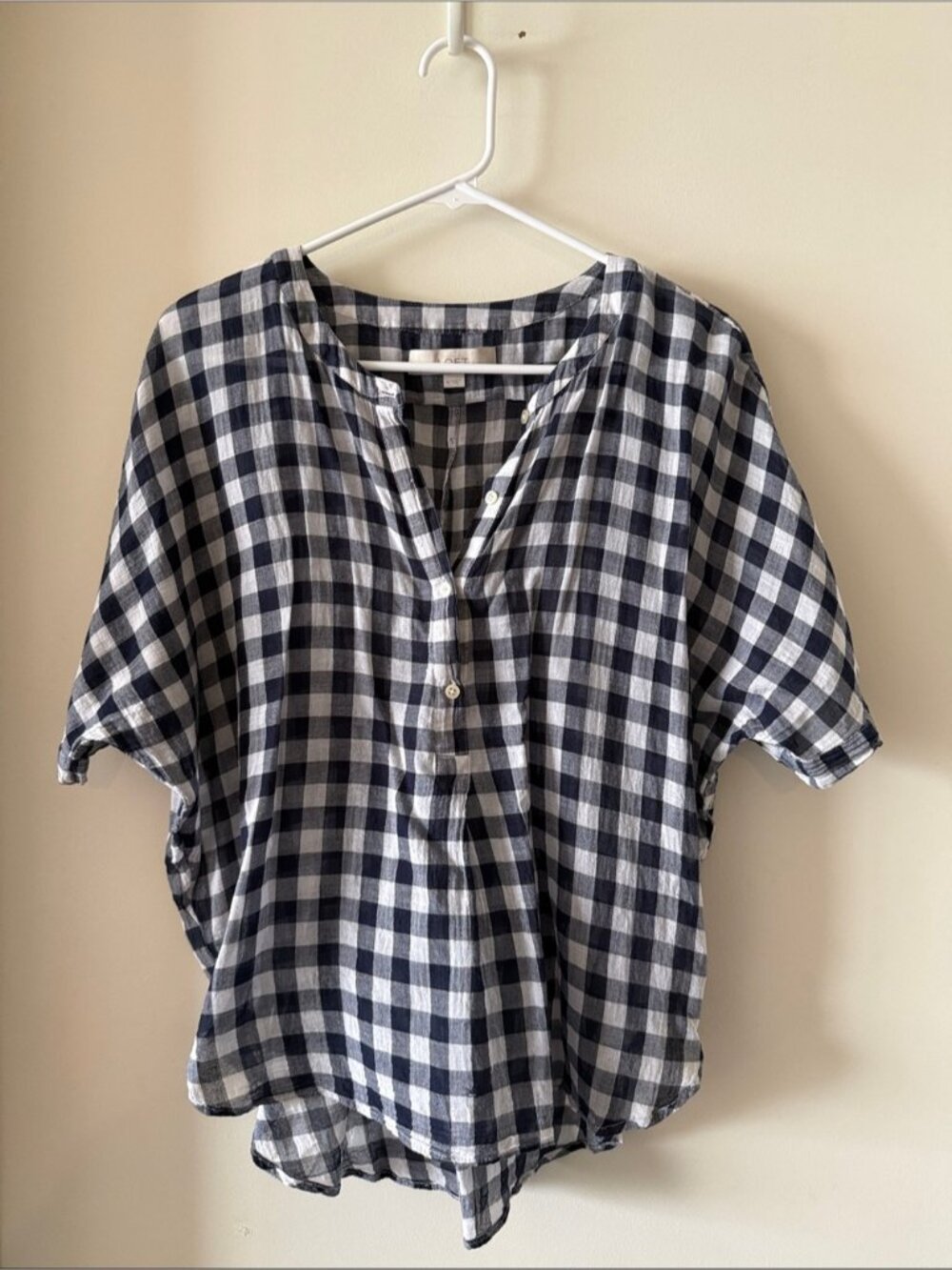 Gauzy Cotton Popover Top